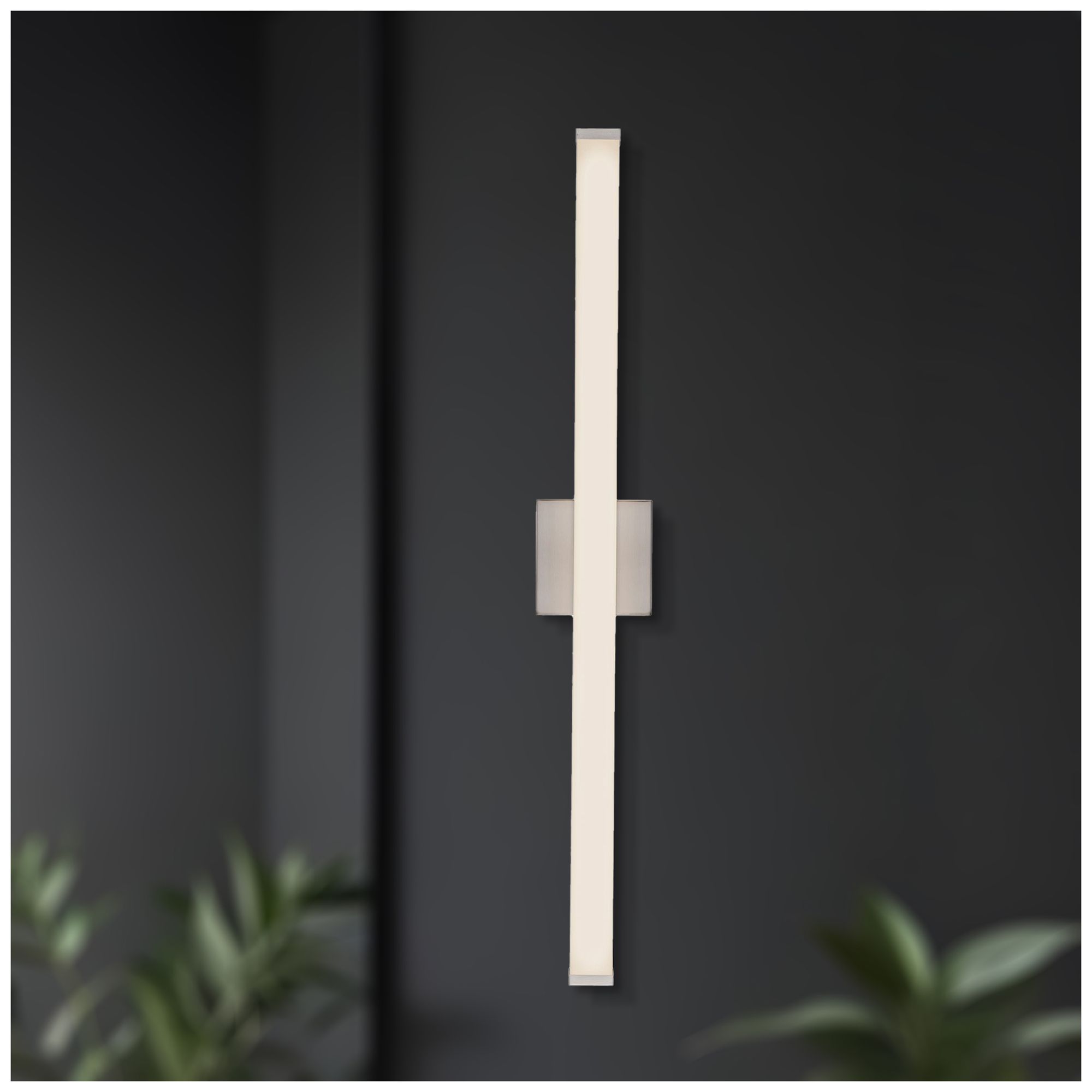 Image 7 Geri 36-in Brushed Nickel dimmable LED Wall/Vanity Light more views