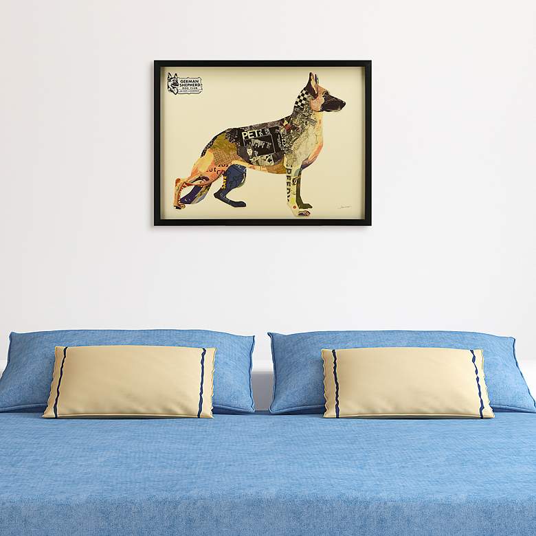Image 5 German Shepherd 33" Wide Dimensional Collage Framed Wall Art more views