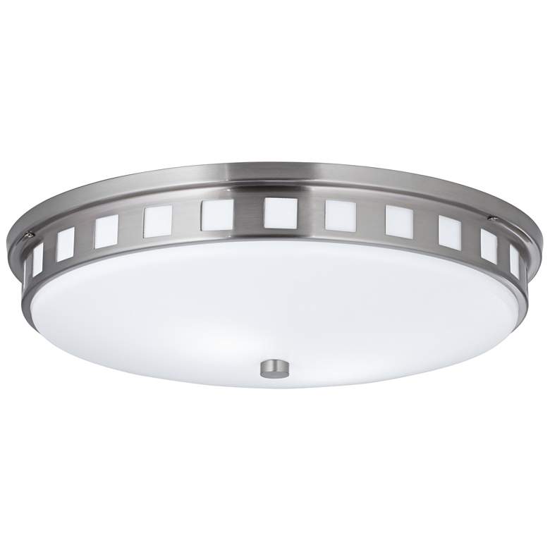 Image 1 Gerramonde 18" Wide Brushed Nickel Round Ceiling Light