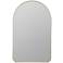 Gerrard Glossy Gold Metal 24" x 38" Arch Top Wall Mirror