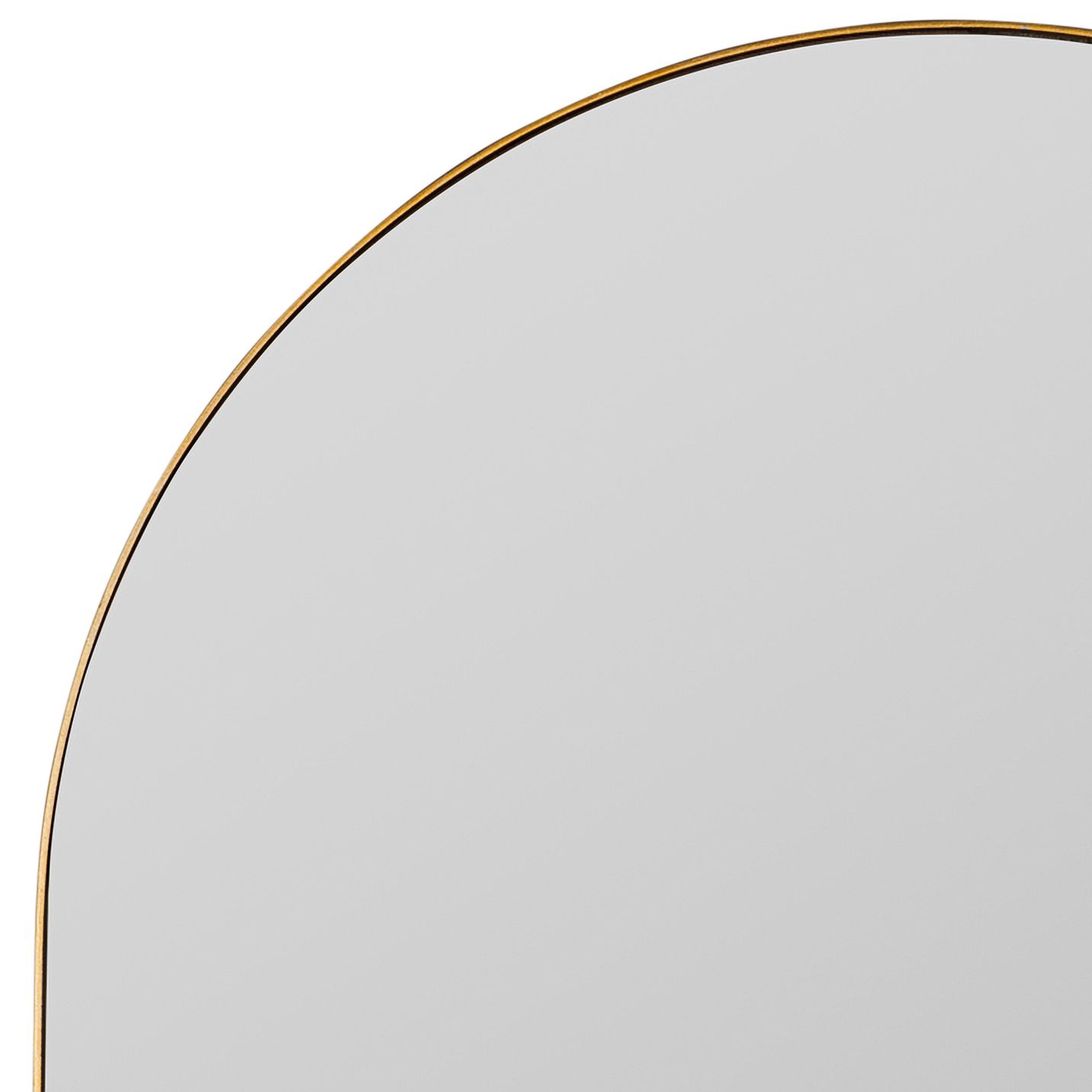 Image 3 Gerrard Glossy Gold Metal 24" x 38" Arch Top Wall Mirror more views