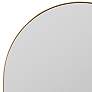 3_Gerrard Glossy Gold Metal 24" x 38" Arch Top Wall Mirror more views