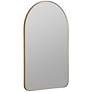 5_Gerrard Glossy Gold Metal 24" x 38" Arch Top Wall Mirror more views