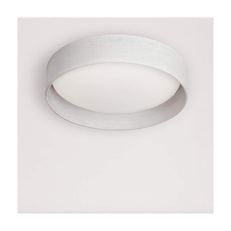 Image 1 Gerritt 11" Wide White Round LED Ceiling Light