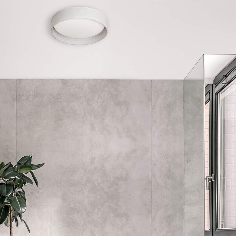 Image 3 Gerritt 11" Wide White Round LED Ceiling Light more views