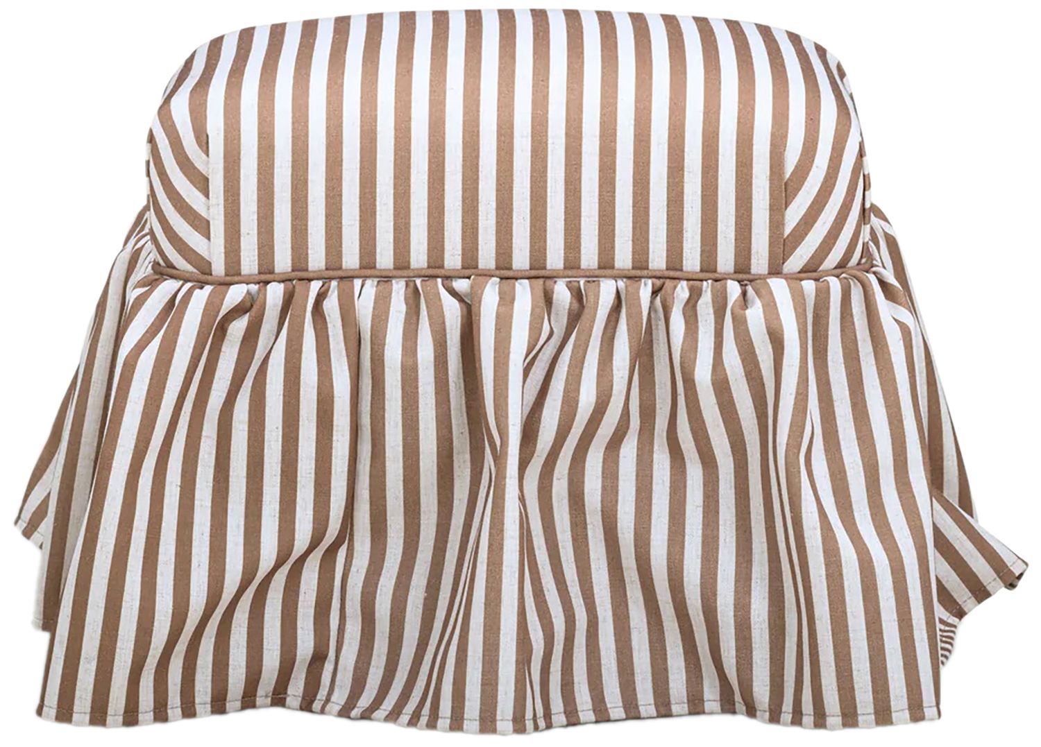 Image 2 Gertrude Curry Yellow Linen Ottoman more views