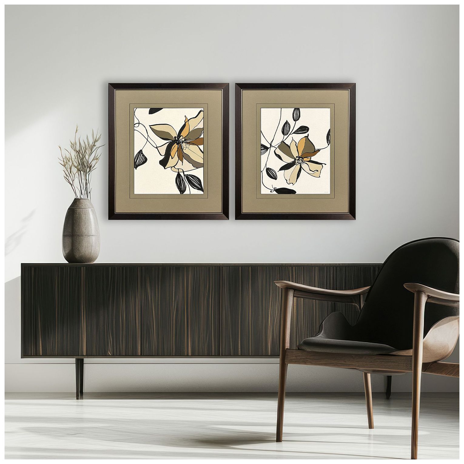 Image 5 Gesture Bloom 27"W x 31"H Framed Art - Set of 2 more views