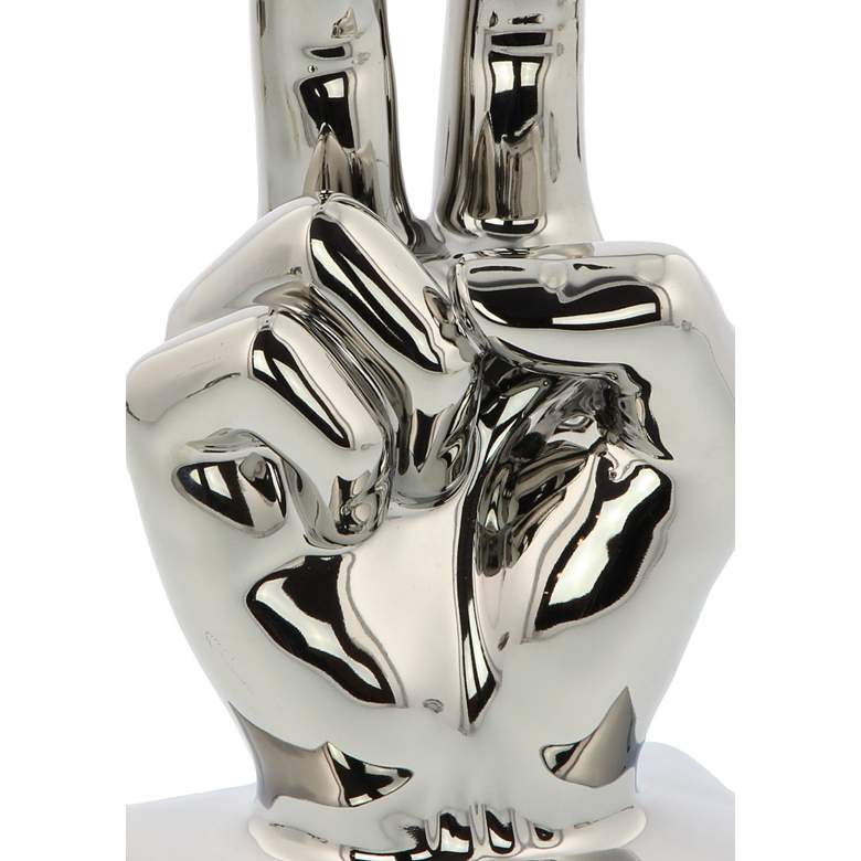 Image 3 Gestures Lacquered Silver Hand Sculptures Set of 3 more views