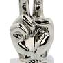 Gestures Lacquered Silver Hand Sculptures Set of 3