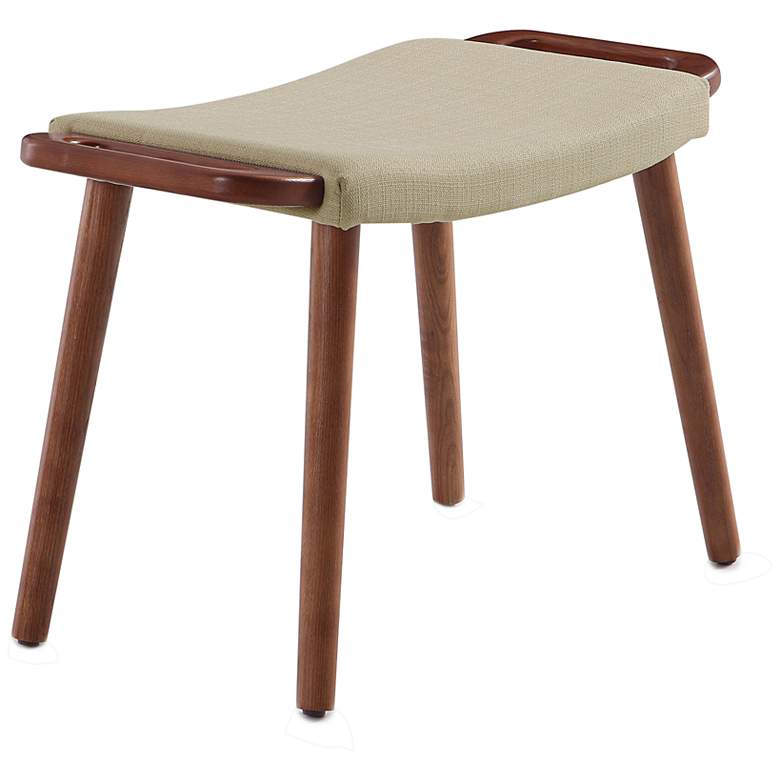 Image 1 Geta 25 1/4" Wide Barley Linen Weave Fabric Ottoman