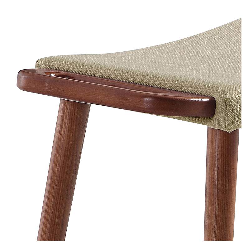 Image 2 Geta 25 1/4" Wide Barley Linen Weave Fabric Ottoman more views