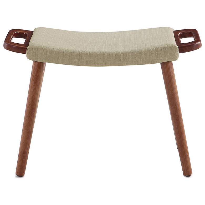 Image 3 Geta 25 1/4" Wide Barley Linen Weave Fabric Ottoman more views