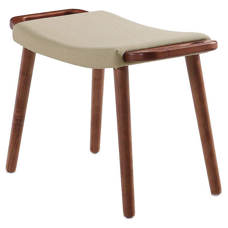 Image 4 Geta 25 1/4" Wide Barley Linen Weave Fabric Ottoman more views