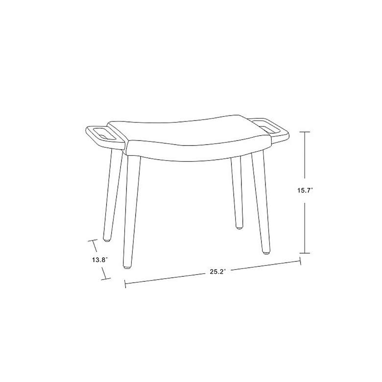 Image 6 Geta 25 1/4" Wide Barley Linen Weave Fabric Ottoman more views