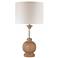 Getty Washed Wood and Clear Crystal Table Lamp