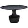 Gevra 54" Wide Black Wood Faux Plaster Round Dinning Table