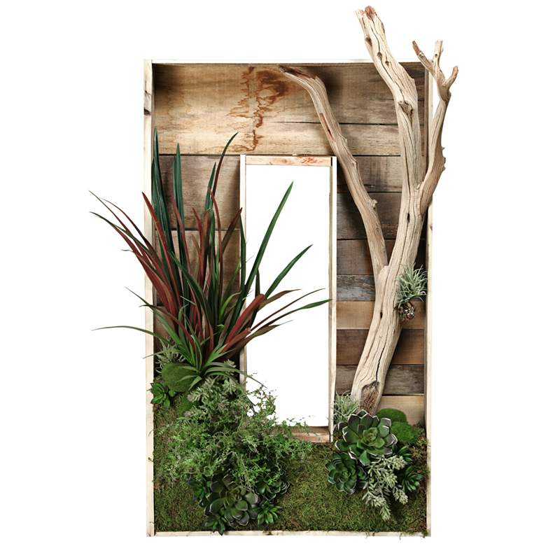 Image 1 Ghostwood and Dracaena 44 inch High Faux Plant in Shadow Box