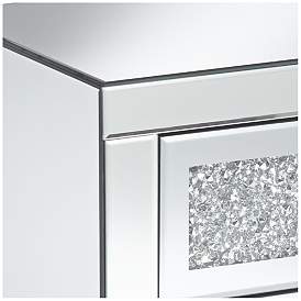 Image3 of Gia 20" Wide Mirrored Silver 3-Drawer Side Table more views