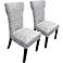 Gia Taupe Cheetah Dining Chair Set of 2
