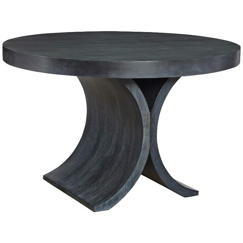 Image 1 Giana 48" Distressed Gray Round Dining Table
