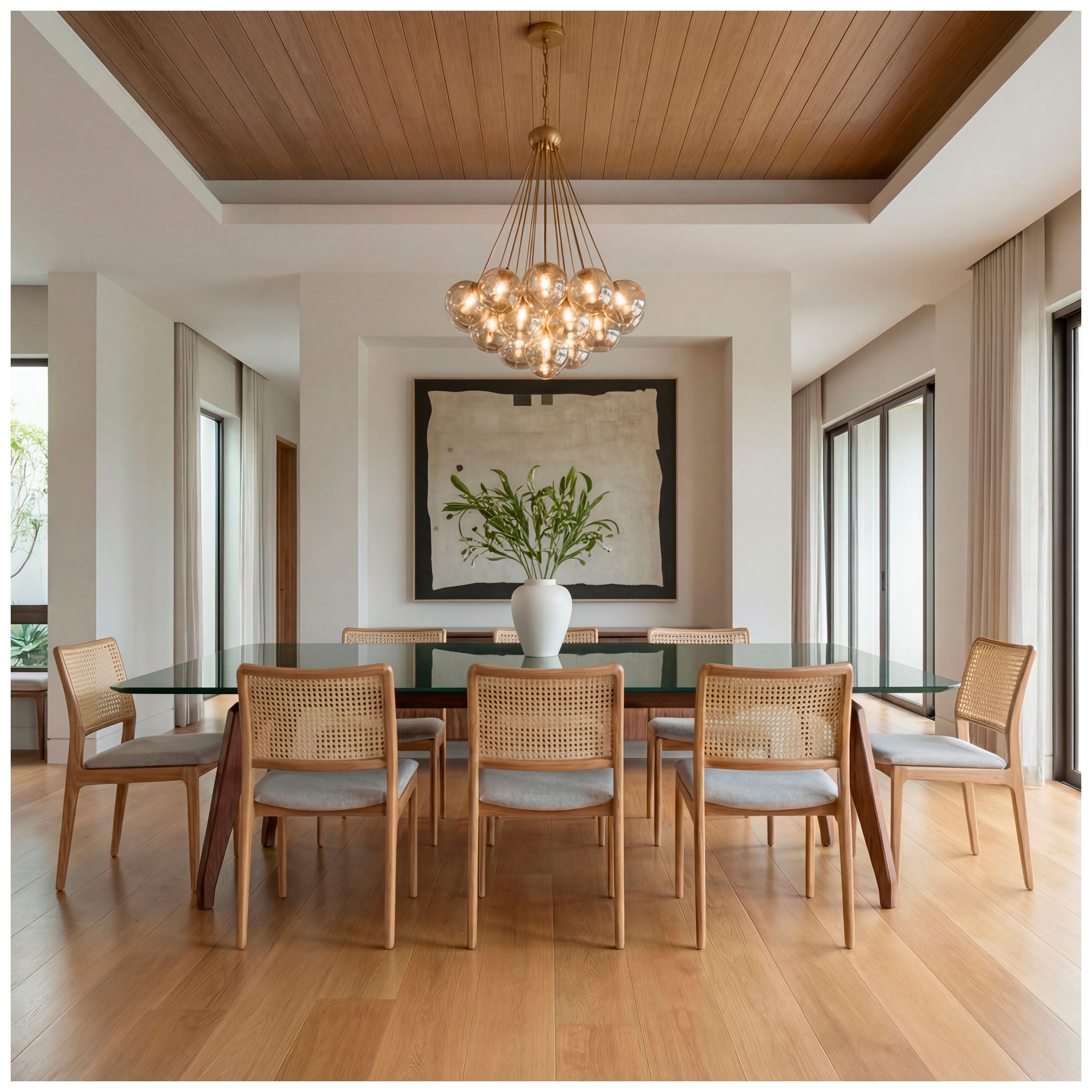 Image 5 Giane Glass Top Dining Table Floresta, N more views