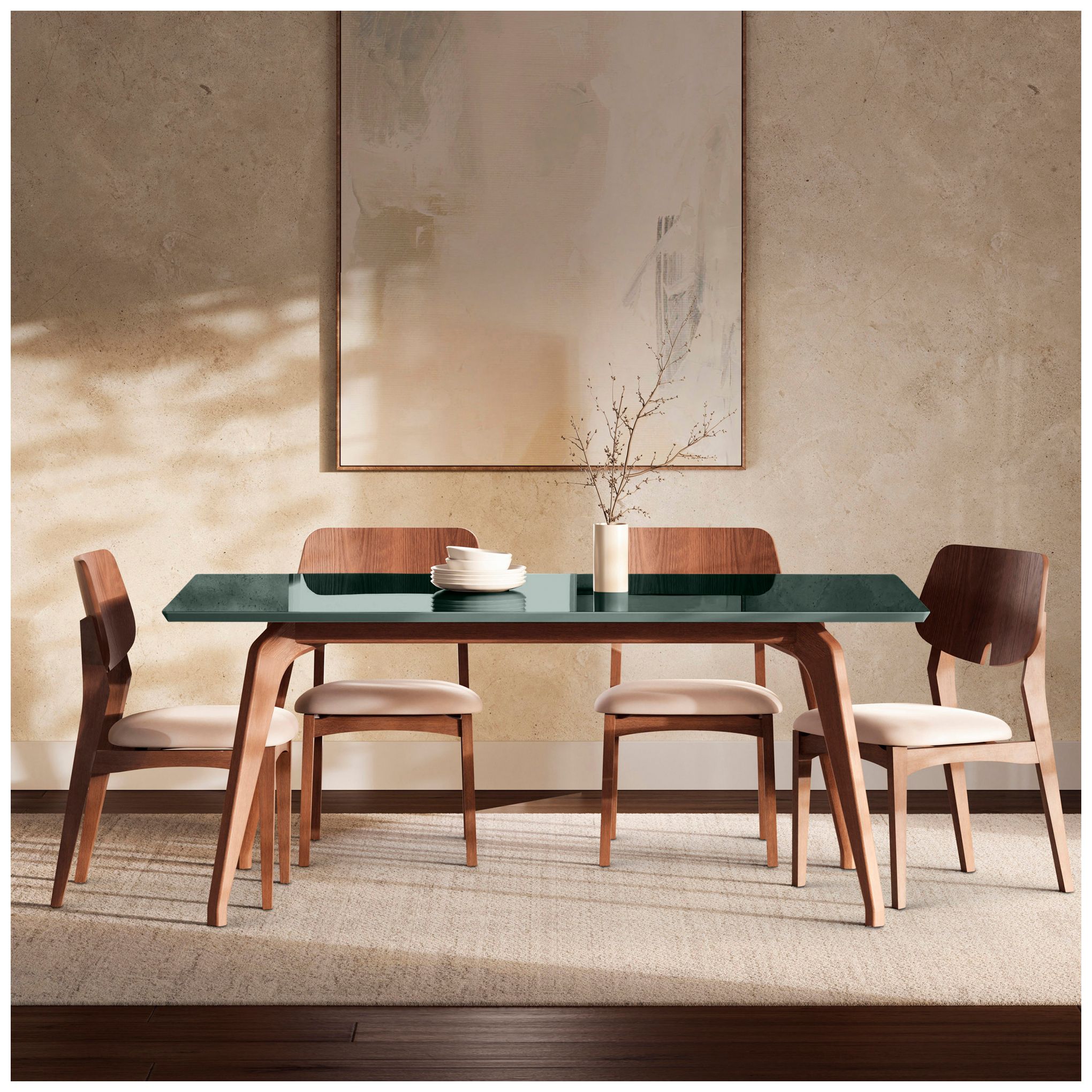 Image 5 Giane Glass Top Dining Table Floresta, N more views
