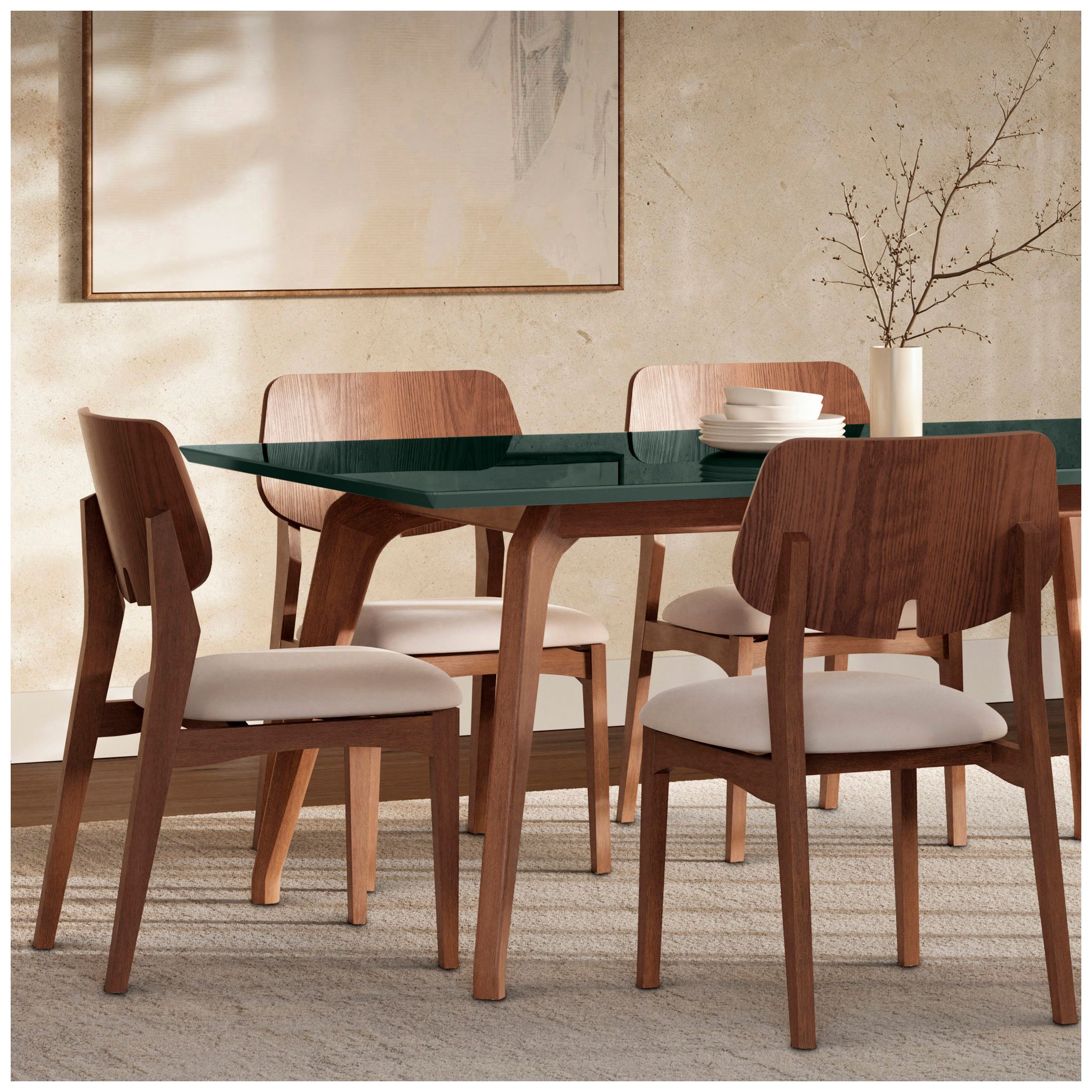 Image 6 Giane Glass Top Dining Table Floresta, N more views