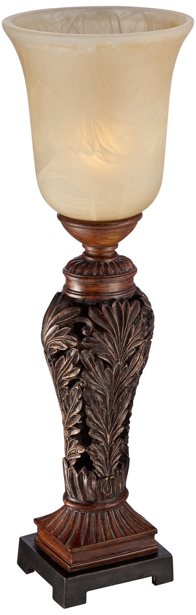 Image 6 Gianmarco 24" High Double Bronze Leaf Traditional Console Lamp more views