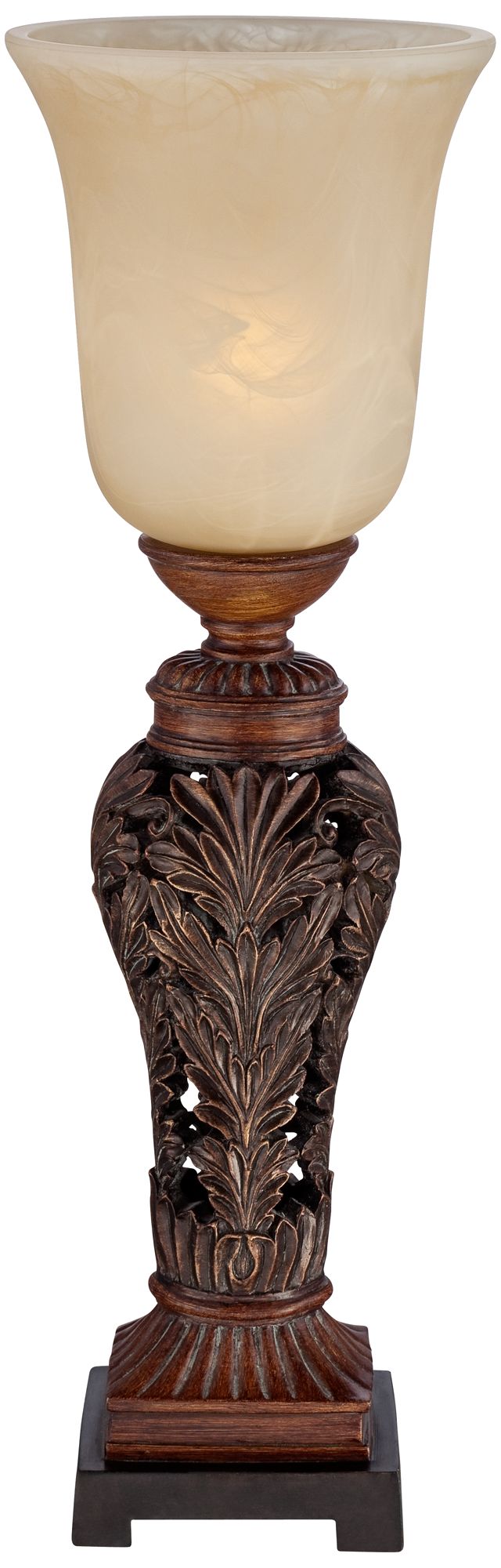 Image 7 Gianmarco 24" High Double Bronze Leaf Traditional Console Lamp more views