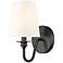 Gianna 10 1/4" High Matte Black Wall Sconce