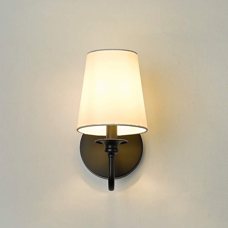 Image 2 Gianna 10 1/4" High Matte Black Wall Sconce