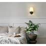 4_Gianna 10 1/4" High Matte Black Wall Sconce more views