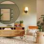 5_Gianna 10 1/4" High Matte Black Wall Sconce more views