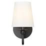6_Gianna 10 1/4" High Matte Black Wall Sconce more views
