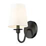 7_Gianna 10 1/4" High Matte Black Wall Sconce more views