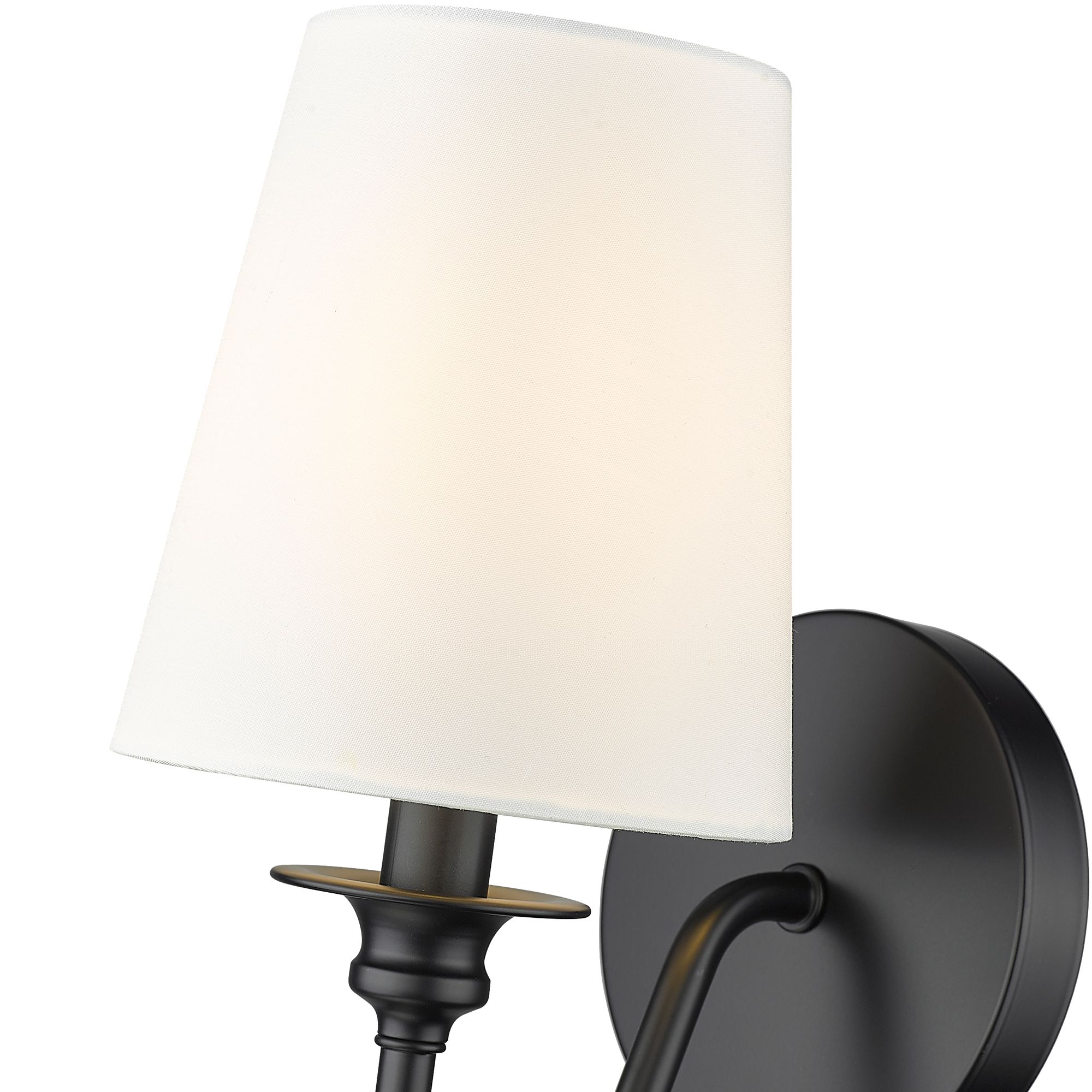 Gianna 10 1/4" High Matte Black Wall Sconce in scene