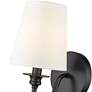 Gianna 10 1/4" High Matte Black Wall Sconce in scene