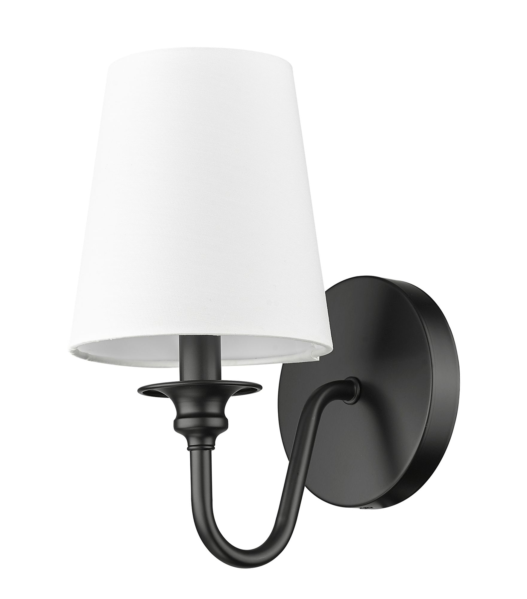 Gianna 10 1/4" High Matte Black Wall Sconce in scene