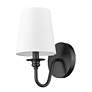 Gianna 10 1/4" High Matte Black Wall Sconce in scene
