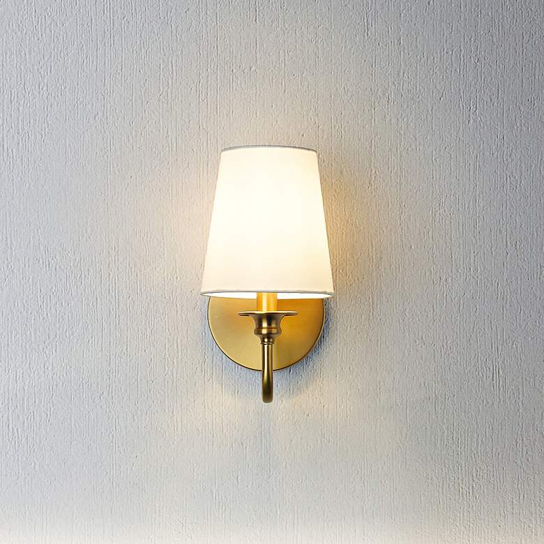 Image 2 Gianna 10 1/4" High Modern Gold Wall Sconce