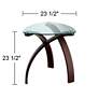 Gianna 23 1/2" Wide Espresso and Glass Modern End Table