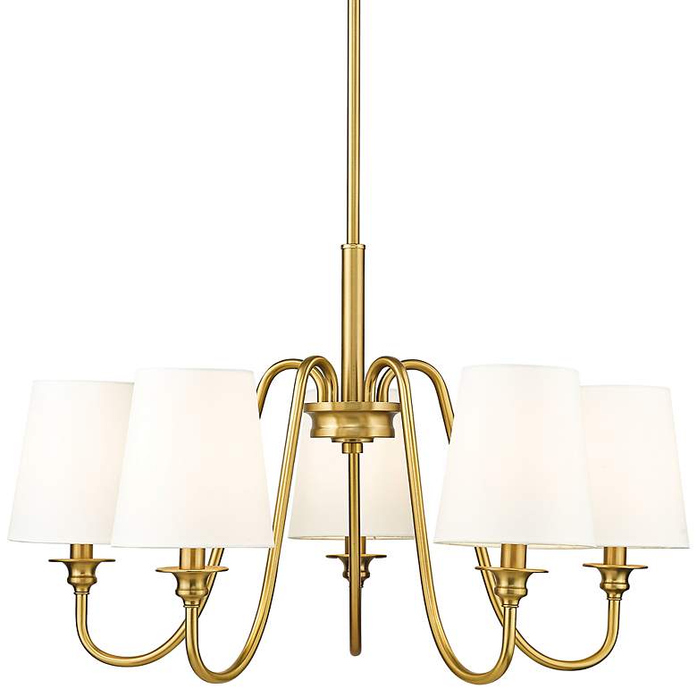 Image 3 Gianna 26" Wide Modern Gold 5-Light Chandelier