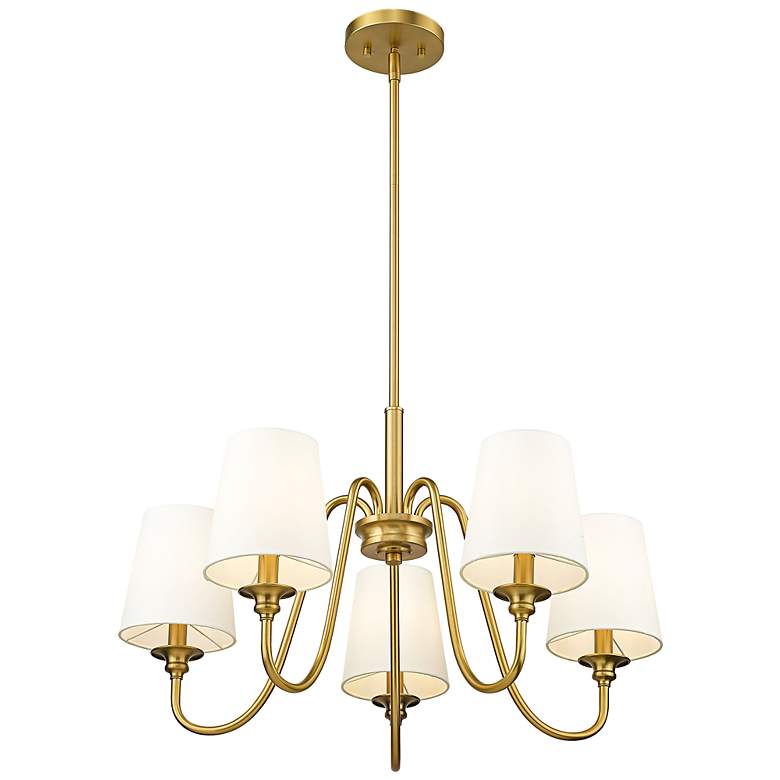 Image 6 Gianna 26" Wide Modern Gold 5-Light Chandelier more views