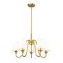 6_Gianna 26" Wide Modern Gold 5-Light Chandelier more views