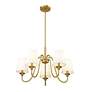 7_Gianna 26" Wide Modern Gold 5-Light Chandelier more views