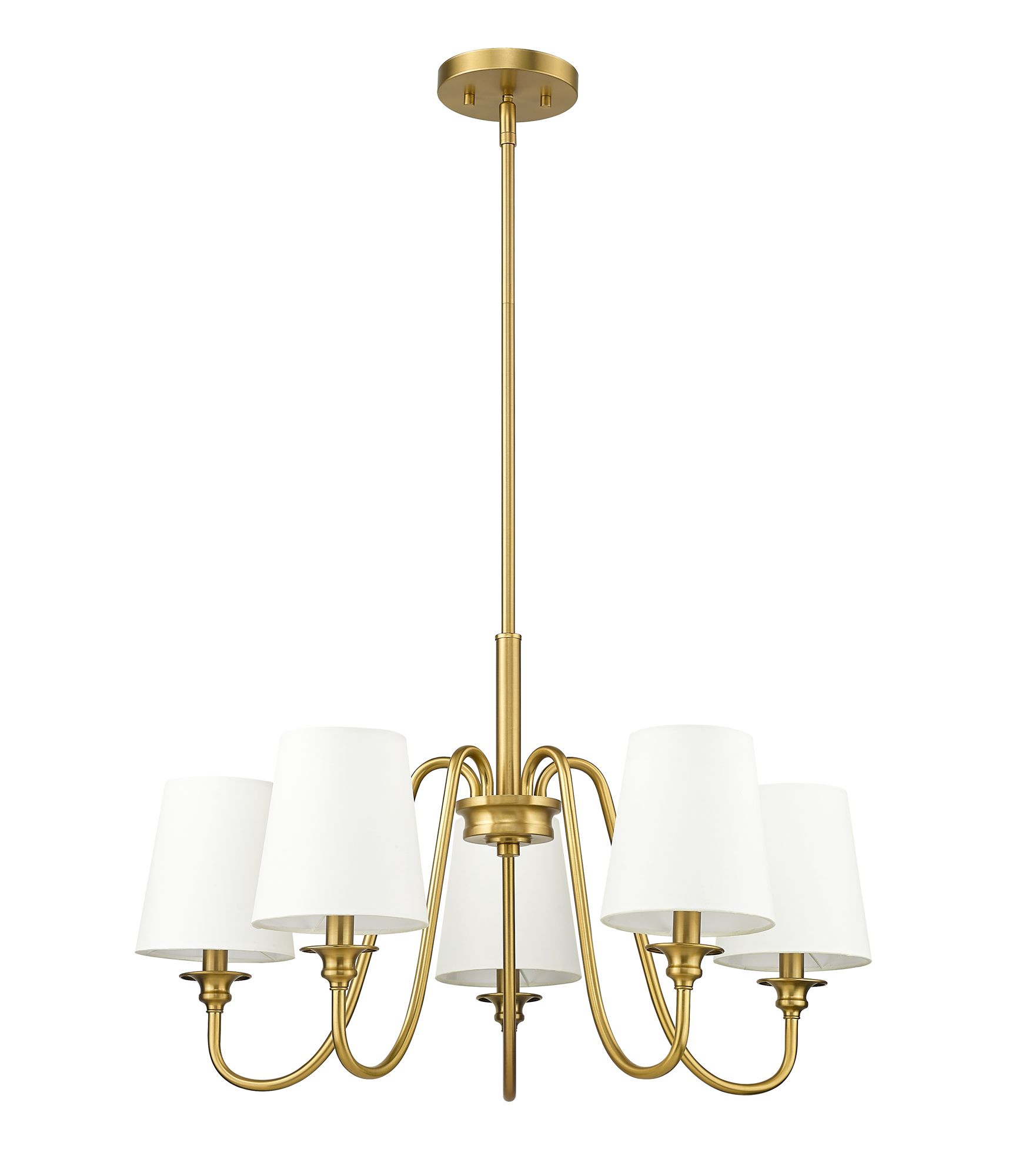 Gianna 26" Wide Modern Gold 5-Light Chandelier in scene