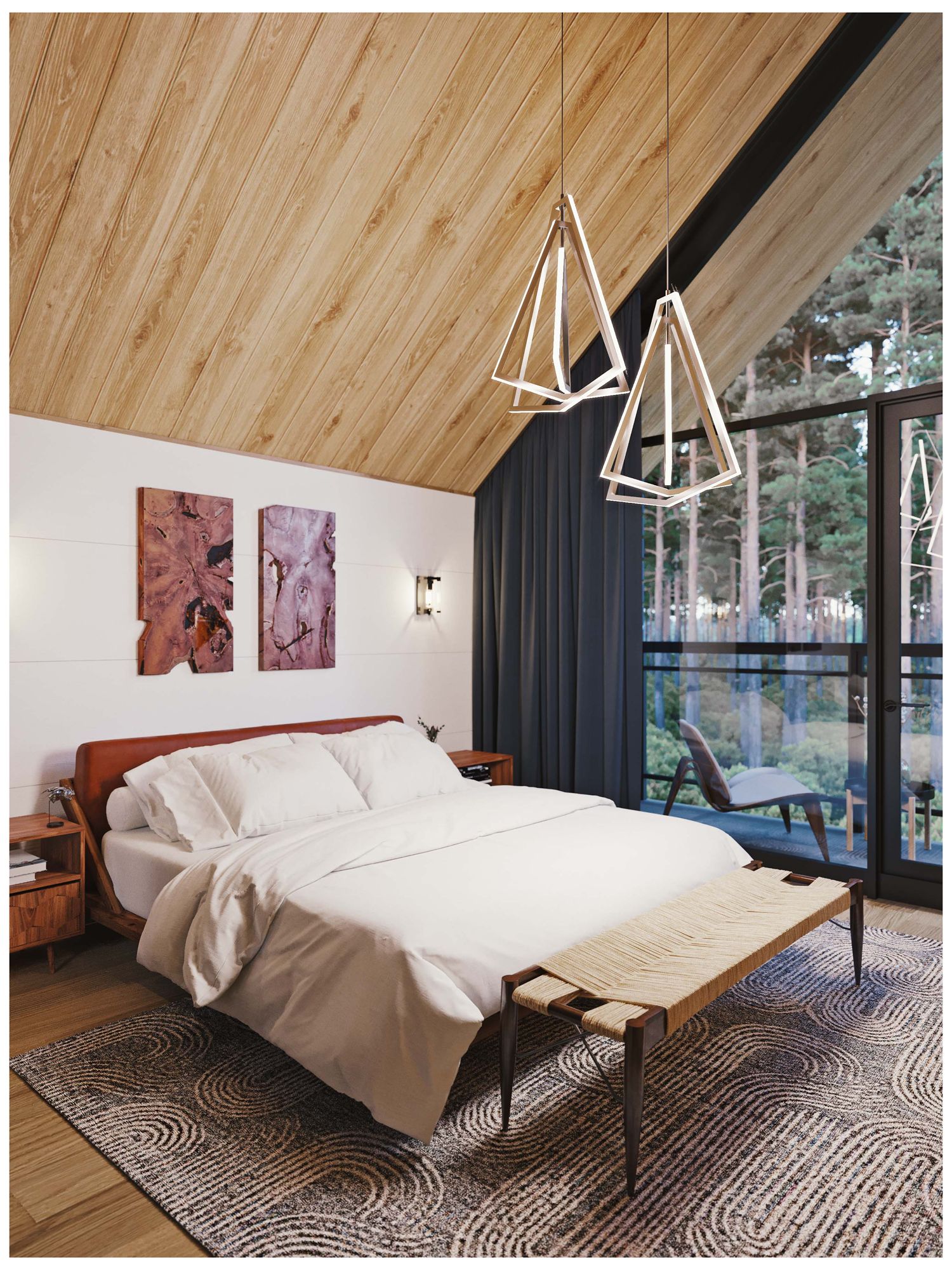 Image 2 Gianna 27" LED Pendant - Satin Nickel more views