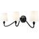 Gianna 32" Wide Matte Black 3-Light Bath Light