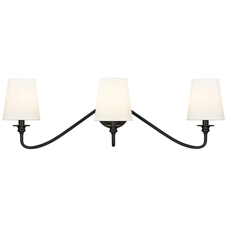 Image 6 Gianna 32" Wide Matte Black 3-Light Bath Light more views