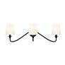 6_Gianna 32" Wide Matte Black 3-Light Bath Light more views